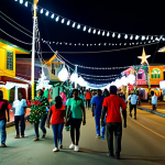 트리니다드 토바고 크리스마스 축제 - Lights of Divali Nagar at Christmas**

"A vibrant and colorful scene of Divali Nagar transformed for...